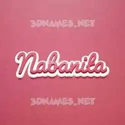 nabanita in Red Scribble style - 3D name wallpaper