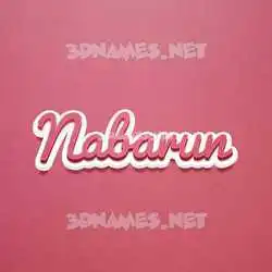 nabarun in Red Scribble style - 3D name wallpaper