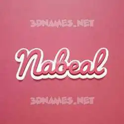 nabeal in Red Scribble style - 3D name wallpaper