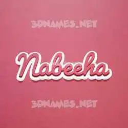 nabeeha in Red Scribble style - 3D name wallpaper