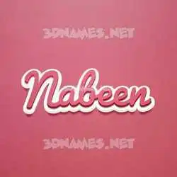 nabeen in Red Scribble style - 3D name wallpaper