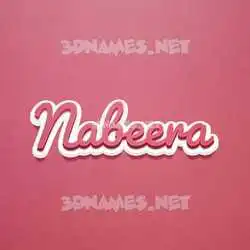 nabeera in Red Scribble style - 3D name wallpaper