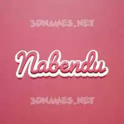 nabendu in Red Scribble style - 3D name wallpaper