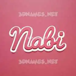 nabi in Red Scribble style - 3D name wallpaper