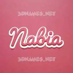 nabia in Red Scribble style - 3D name wallpaper