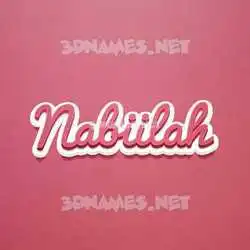 nabiilah in Red Scribble style - 3D name wallpaper