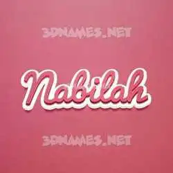 nabilah in Red Scribble style - 3D name wallpaper