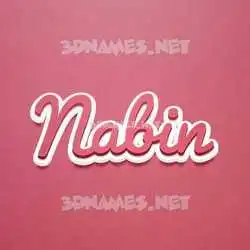 nabin in Red Scribble style - 3D name wallpaper