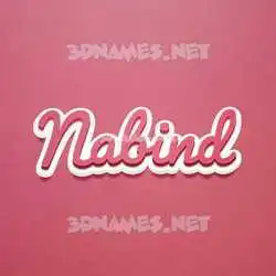 nabind in Red Scribble style - 3D name wallpaper
