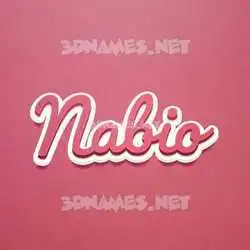 nabio in Red Scribble style - 3D name wallpaper