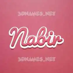 nabir in Red Scribble style - 3D name wallpaper