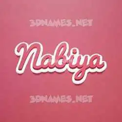 nabiya in Red Scribble style - 3D name wallpaper