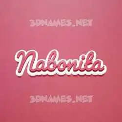 nabonita in Red Scribble style - 3D name wallpaper