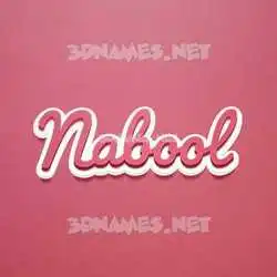 nabool in Red Scribble style - 3D name wallpaper