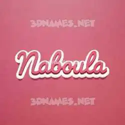 naboula in Red Scribble style - 3D name wallpaper