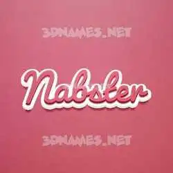 nabster in Red Scribble style - 3D name wallpaper