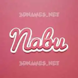 nabu in Red Scribble style - 3D name wallpaper