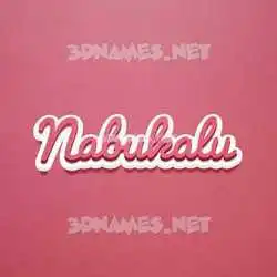 nabukalu in Red Scribble style - 3D name wallpaper