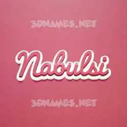 nabulsi in Red Scribble style - 3D name wallpaper