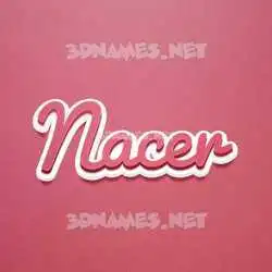 nacer in Red Scribble style - 3D name wallpaper