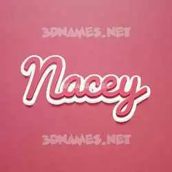 nacey in Red Scribble style - 3D name wallpaper