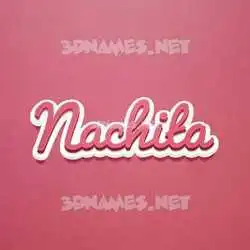 nachita in Red Scribble style - 3D name wallpaper