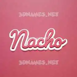 nacho in Red Scribble style - 3D name wallpaper