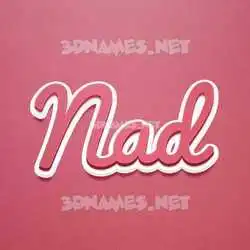 nad in Red Scribble style - 3D name wallpaper