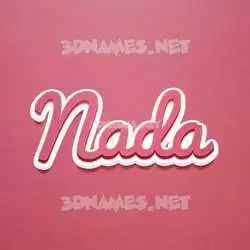 nada in Red Scribble style - 3D name wallpaper