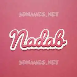 nadab in Red Scribble style - 3D name wallpaper