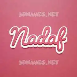 nadaf in Red Scribble style - 3D name wallpaper