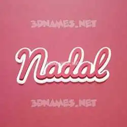 nadal in Red Scribble style - 3D name wallpaper