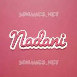 nadani in Red Scribble style - 3D name wallpaper