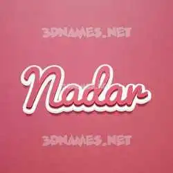 nadar in Red Scribble style - 3D name wallpaper