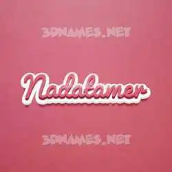 nadatamer in Red Scribble style - 3D name wallpaper