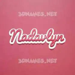 nadavlyn in Red Scribble style - 3D name wallpaper