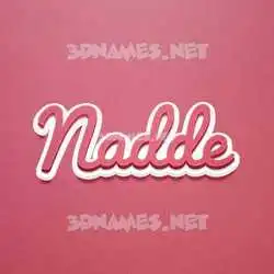 nadde in Red Scribble style - 3D name wallpaper