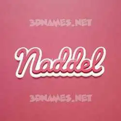 naddel in Red Scribble style - 3D name wallpaper