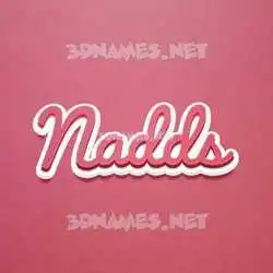 nadds in Red Scribble style - 3D name wallpaper