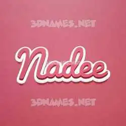 nadee in Red Scribble style - 3D name wallpaper