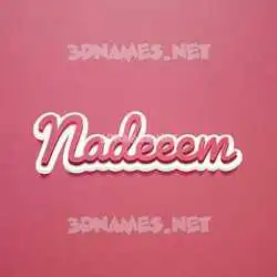 nadeeem in Red Scribble style - 3D name wallpaper
