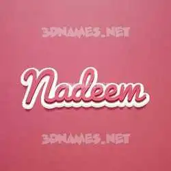 nadeem in Red Scribble style - 3D name wallpaper