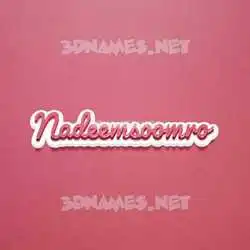nadeemsoomro in Red Scribble style - 3D name wallpaper