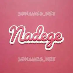 nadege in Red Scribble style - 3D name wallpaper
