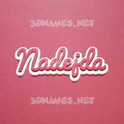 nadejda in Red Scribble style - 3D name wallpaper