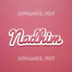 nadhim in Red Scribble style - 3D name wallpaper