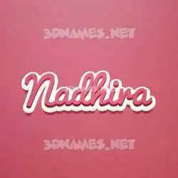 nadhira in Red Scribble style - 3D name wallpaper