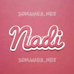 nadi in Red Scribble style - 3D name wallpaper