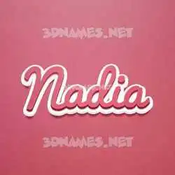 nadia in Red Scribble style - 3D name wallpaper