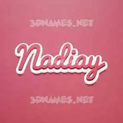 nadiay in Red Scribble style - 3D name wallpaper